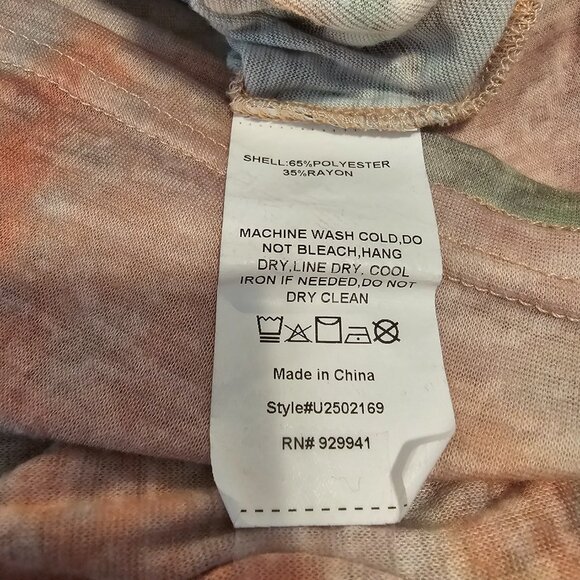 Simple by Suzanne Betro Plus size 1X Oversized Tie Die T-shirt - Picture 3 of 4